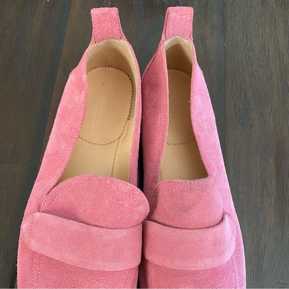 J. Crew Women's Pink Leather Upper Flat Shoe Size 7 - Picture 3 of 6